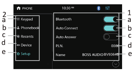 MEN&Uacute; DE FUNCIONAMIENTO DE BLUETOOTH