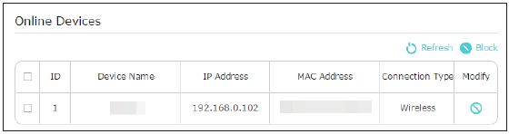 Bloqueo de un dispositivo espec&iacute;fico - Paso 2