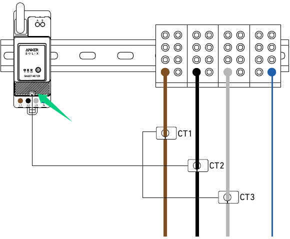 Instalaci&oacute;n del medidor inteligente - Conexi&oacute;n de cables - Paso 4