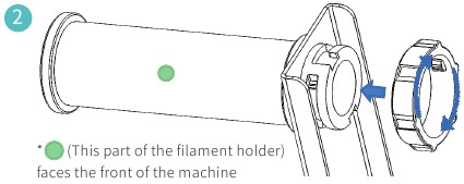 Montaje: instalar el soporte del filamento - Paso 3
