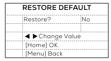 P&aacute;gina de restaurar valores predeterminados