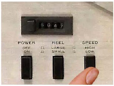 Interruptor selector de VELOCIDAD de la cinta (Alta-Baja)