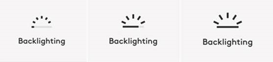 Notificaciones de software - Notificaciones de nivel de retroiluminaci&oacute;n