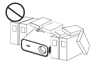 No instalar en lugares con poca ventilaci&oacute;n