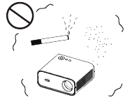 No instalar en zonas polvorientas y con humo