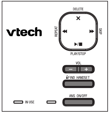Panel de teclas de control de la base del tel&eacute;fono