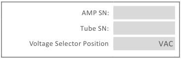 Datos individuales del amplificador