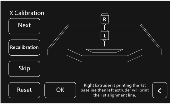 Calibraci&oacute;n del eje X - Paso 1