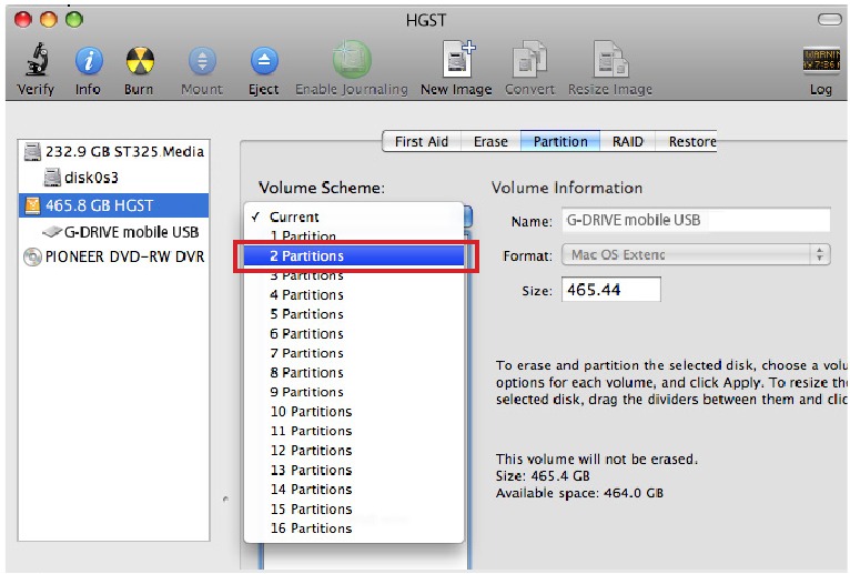 Uso en Mac - Reformatear con particiones - Paso 3