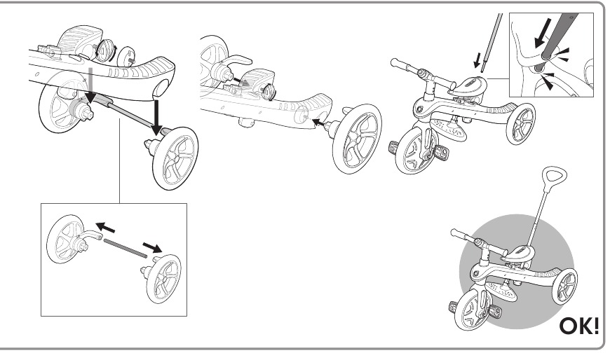 Transformar el triciclo para beb&eacute;s en triciclo guiado - Paso 2