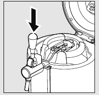 Imagen de c&oacute;mo colocar el asa del grifo en el sistema Beertender.