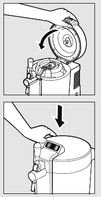 Imagen de c&oacute;mo cerrar la tapa del sistema Beertender.