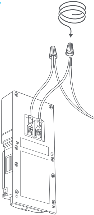 Cableado a un timbre existente - Conecte las extensiones de cable