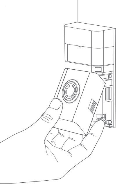 Cableado a un timbre existente - Instale la placa frontal