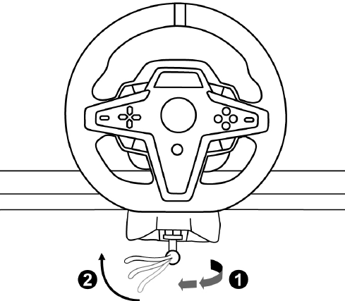 Fijaci&oacute;n del volante de carreras a una mesa - Paso 1