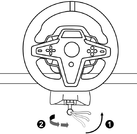 Fijaci&oacute;n del volante de carreras a una mesa - Paso 1