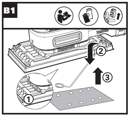 Colocaci&oacute;n del papel de lija - Paso 1