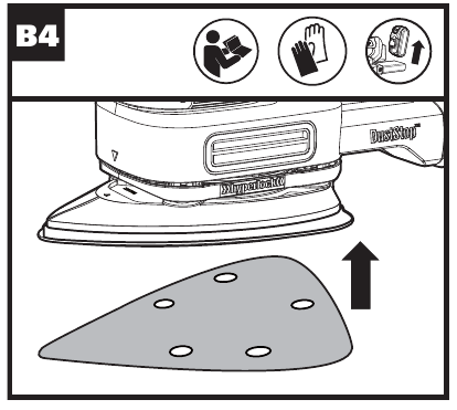 Colocaci&oacute;n del papel de lija - Paso 4