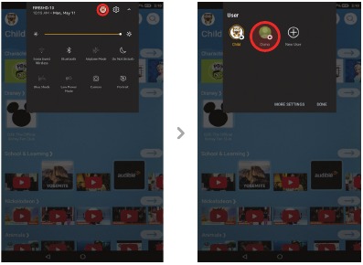 Configuraci&oacute;n: paso 4: cambia a un perfil parental