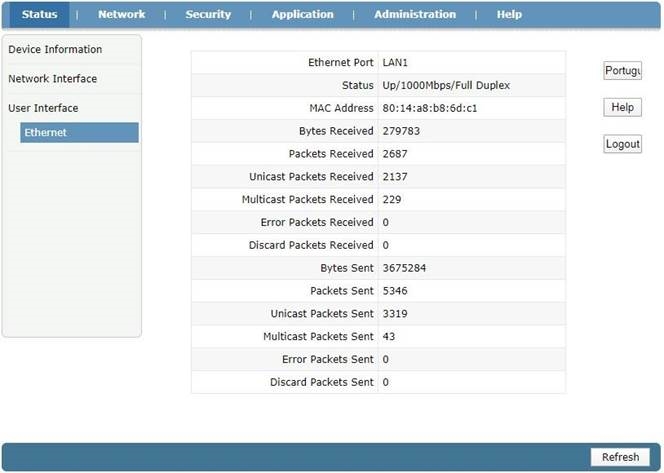 Informaci&oacute;n de Ethernet