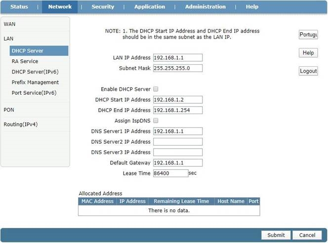 Configuraci&oacute;n de la direcci&oacute;n IPv4 de la LAN