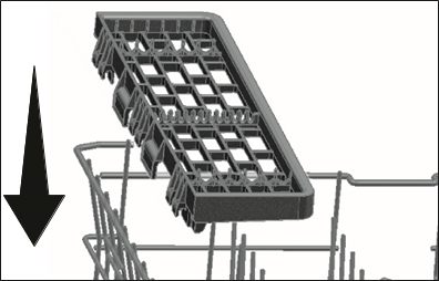 Rejilla de servicio multiuso de la cesta superior - Paso 3