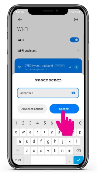 Introduzca la contrase&ntilde;a del Wi-Fi del punto de carga