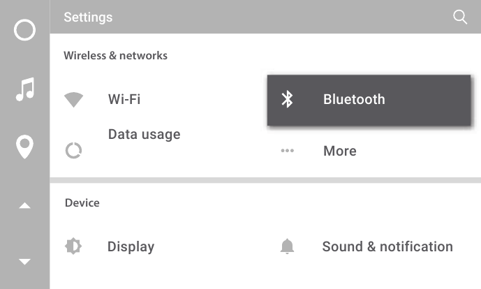 Configuraci&oacute;n del streaming de m&uacute;sica A2DP Bluetooth - Paso 1