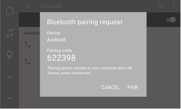 Configuraci&oacute;n del streaming de m&uacute;sica A2DP Bluetooth - Paso 3
