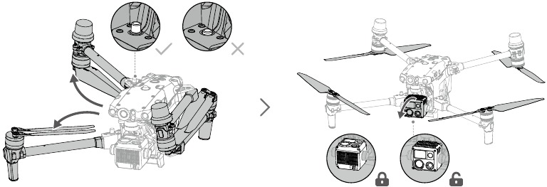 Despliegue de la aeronave - Paso 1