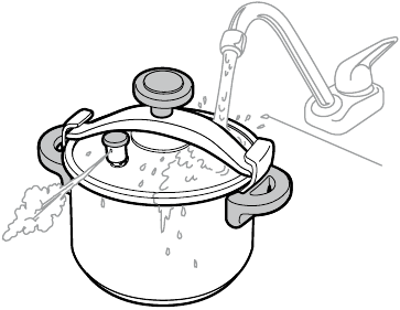 Liberaci&oacute;n del vapor dentro de la olla despu&eacute;s de cocinar