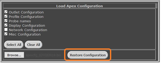 Restaurar copia de seguridad de la configuraci&oacute;n en la UNIDAD NUEVA - Paso 5