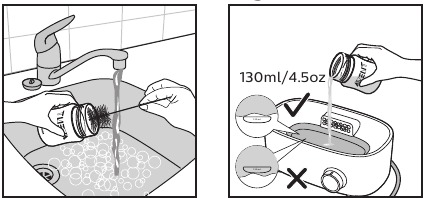 A&ntilde;adir agua antes del primer uso