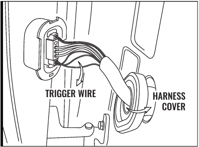CABLE DE CONTROL/LUZ DE DESBLOQUEO DE LA PUERTA - PASO 2