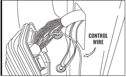 CABLE DE CONTROL/LUZ DE DESBLOQUEO DE LA PUERTA - PASO 3