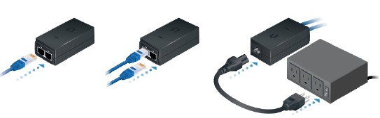 Conexi&oacute;n al adaptador PoE