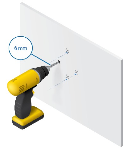 Instalaci&oacute;n del hardware - Montaje en pared - Paso 2