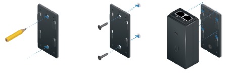 Montaje del adaptador PoE