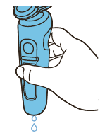 Goteo de agua durante el enjuague de la unidad de afeitado