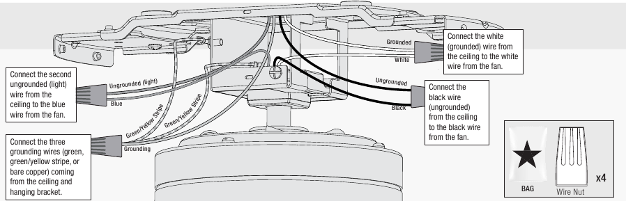 Cableado del ventilador - M&eacute;todo 2