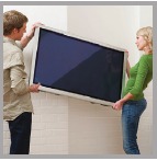 Imagen de un televisor montado en la pared