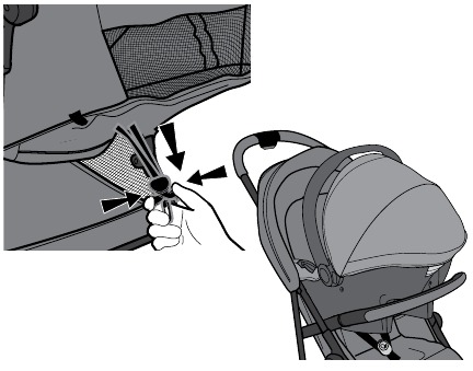 ACOPLAMIENTO DE UN ASIENTO DE SEGURIDAD PARA BEB&Eacute;