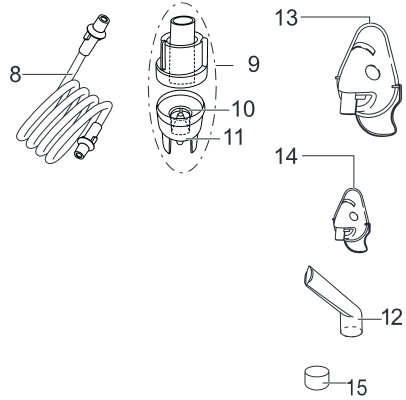 Descripci&oacute;n general del atomizador y los accesorios
