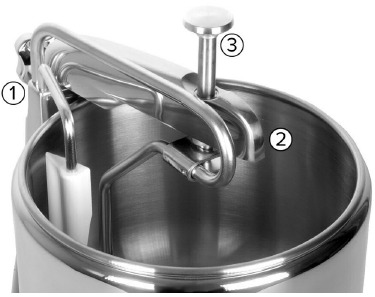 Montaje del bol de acero inoxidable y las herramientas del bol - Paso 2