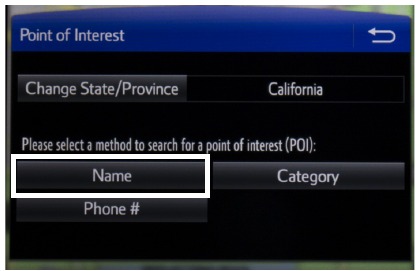 PUNTO DE INTER&Eacute;S POR NOMBRE - PANTALLA DE 11,6 PULGADAS - Paso 2