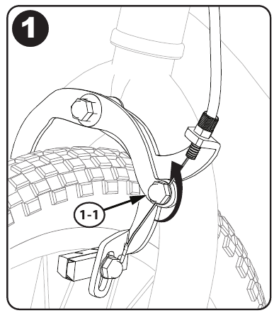 Ajuste del sistema de frenos de llanta de pinza (varios modelos) - Paso 2