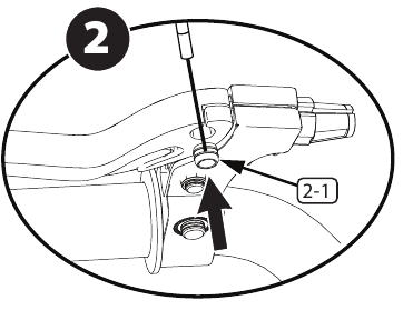 Ajuste del freno Gyro - Instalaci&oacute;n del cable del freno delantero - Paso 2