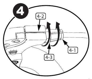 Ajuste del freno Gyro - Instalaci&oacute;n del cable del freno delantero - Paso 4