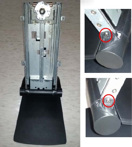  Retire el tornillo (*2) del Stand BKT