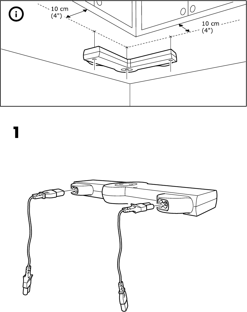 Instalaci&oacute;n del conector de esquina - Paso 2